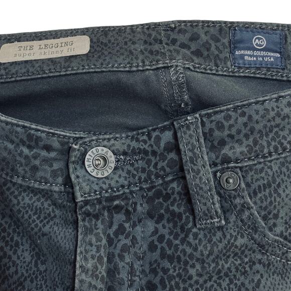 Adrienne Goldschmied snakeskin print jean womens 29 black/ grey super skinny fit - Picture 4 of 6